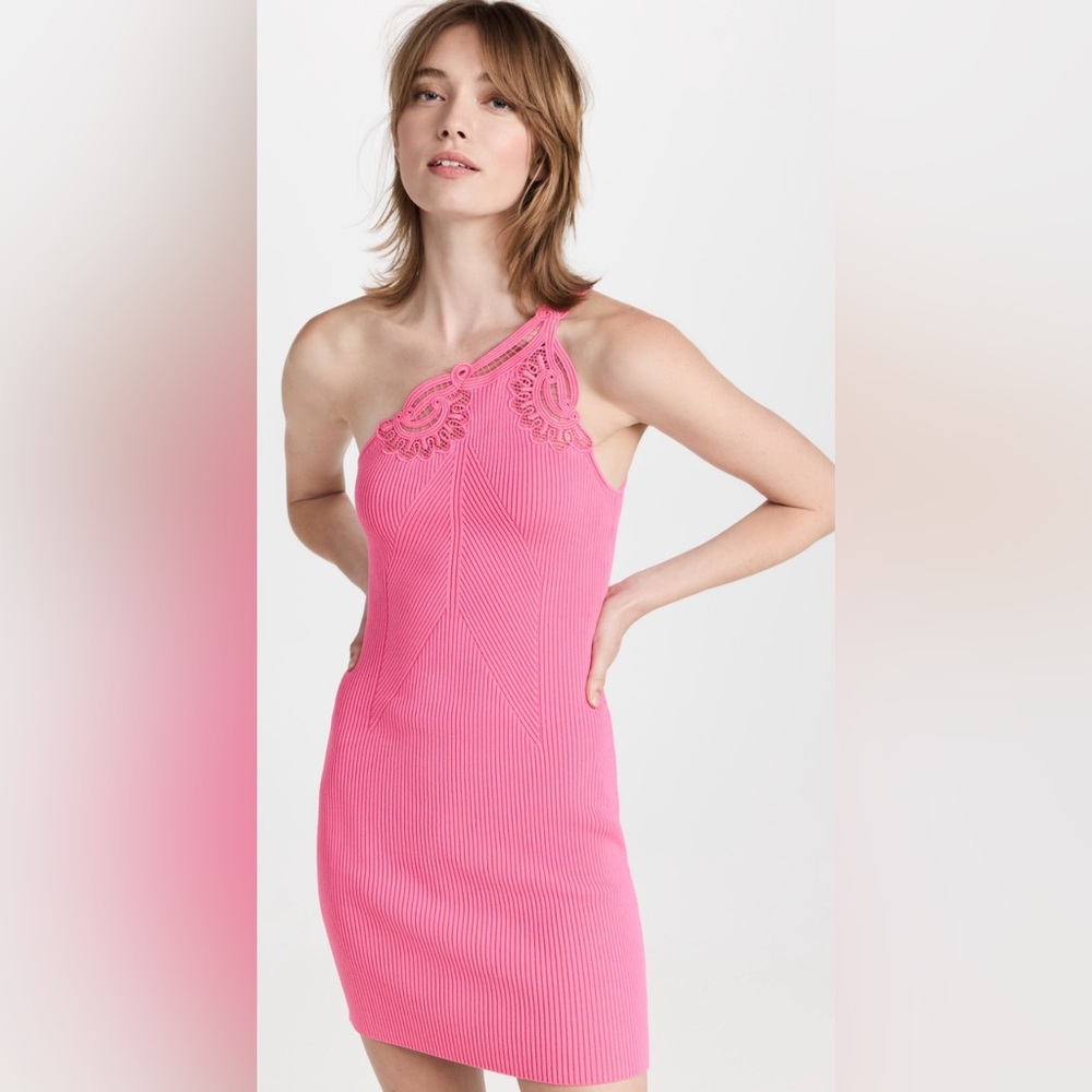 NWT Self-Portrait Pink One-Shoulder Dress